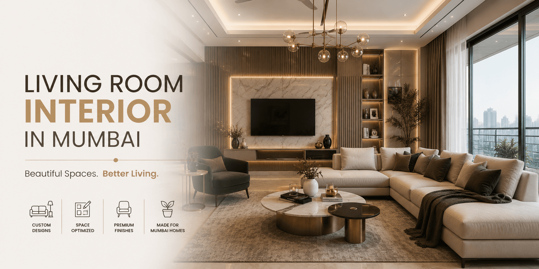 Living Room Interior Design in Mumbai — What Actually Works in 2026  By Kumar & Kumar Interiors - interior design blog